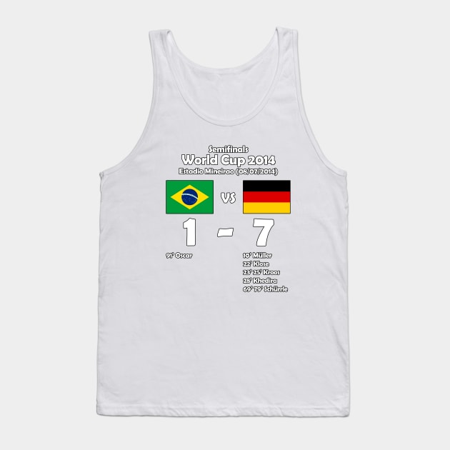 Brazil 1- Germany 7 2014 Tank Top by LegendaryPhoenix